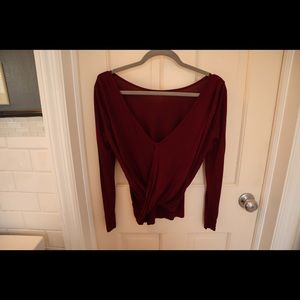 Tobi maroon crop top
